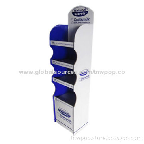 POP Floor Displays, Retail Milk Display Rack, Strong, Stable, Loading 40kgs, Easy to Assemble